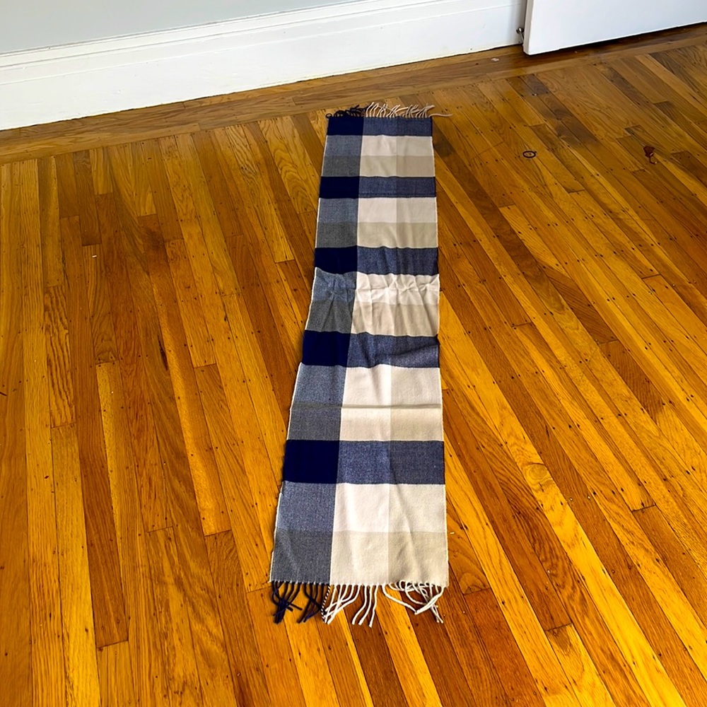 Plaid cashmere scarf